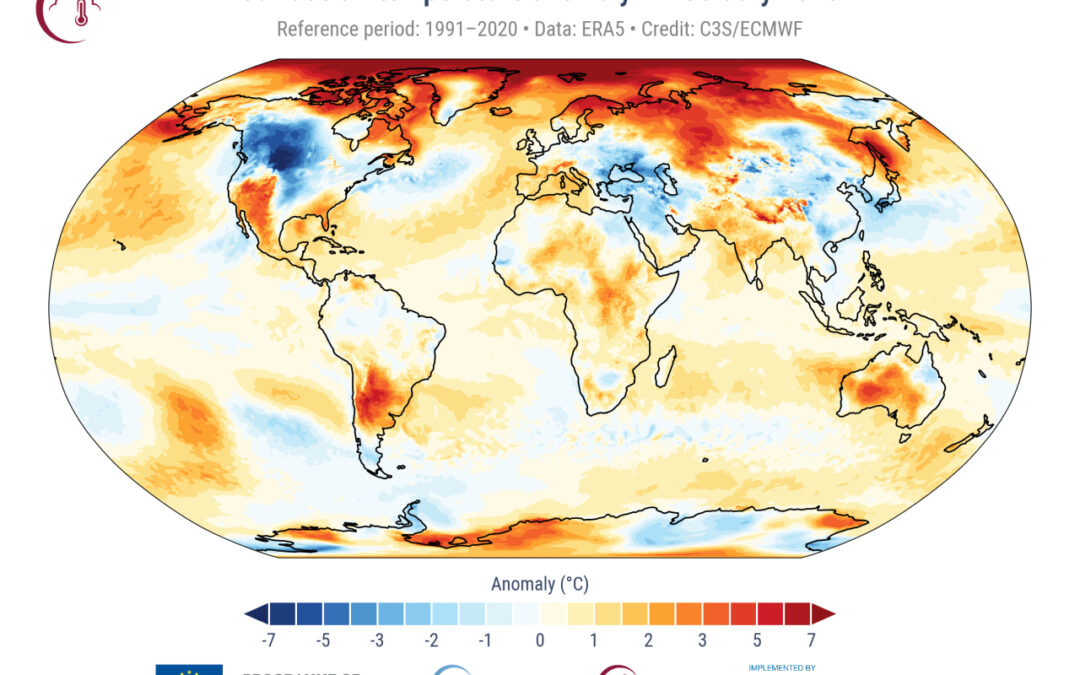 Copernicus: third-warmest February globally