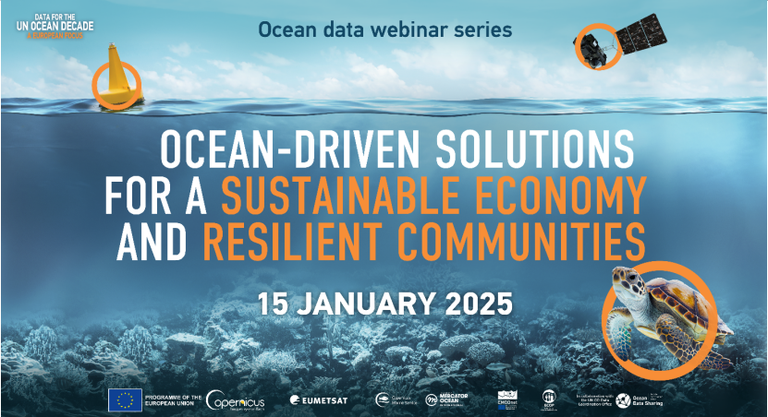 Ocean-Driven Solutions for a Sustainable Economy and Resilient Communities -EU Ocean Data webinar series