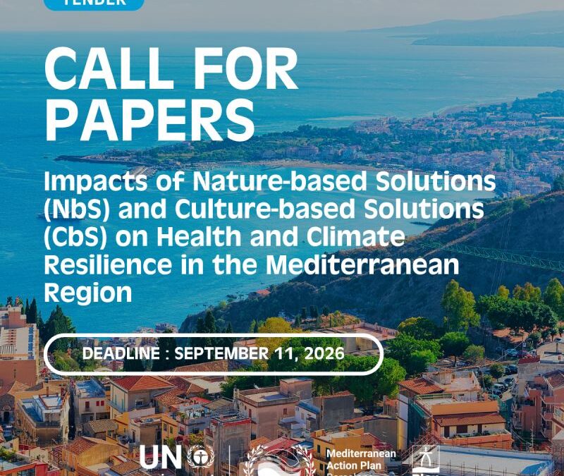 Plan Bleu: extension of the Call for Papers on Nature-Based Solutions and Culture-Based Solutions